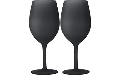 Brunner 0830184N.C1M breukglasset - 2 stuks - Wineglass Blacksatin - 60 Cl - zwart