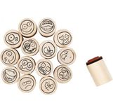 Creativ Company Stempels Emoji gezichten 20 mm 15 stuks