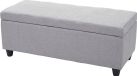 MCW Coffre de rangement Kriens - Banc - Gris clair - Textile - 45x114x45cm - 230L