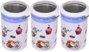 Excellent Houseware Keuken voorraadblik - 3x - rond - suiker / koffie - met beugelsluiting - 11 x 19 cm
