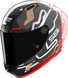 Nolan X-804 RS Ultra Carbon SBK Helm - Grijs/rood - Maat M