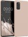kwmobile telefoonhoesje geschikt voor Samsung Galaxy A41 - Hoesje met siliconen coating - Smartphone case in kokosmelk