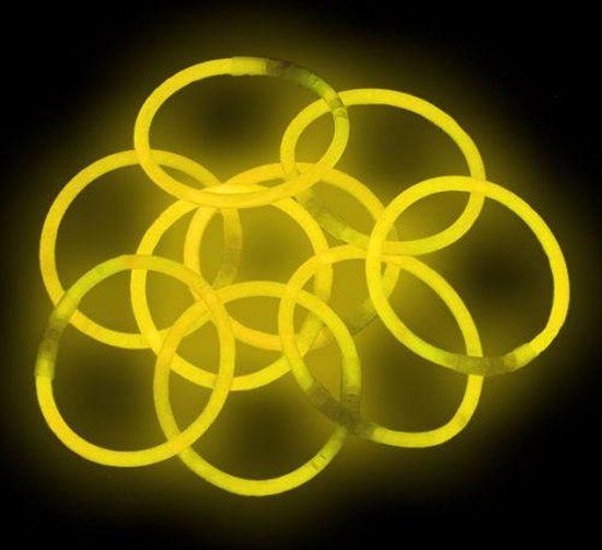 Premium Glow Breaklight.be XL Glow In The Dark Sticks 100 Gele Breekstaafjes