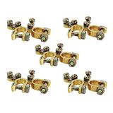 Offgridtec 002191, set van 5 accu-poolklemmen, set plus en minus autoaccu, connector, accuklem voor auto, motorfiets, vrachtwagen boot