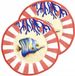 Merkloos / Sans marque UNITABLE s.r.l. Set van 2 Melamine Dessertborden Ø 21 cm - Maritiem Design