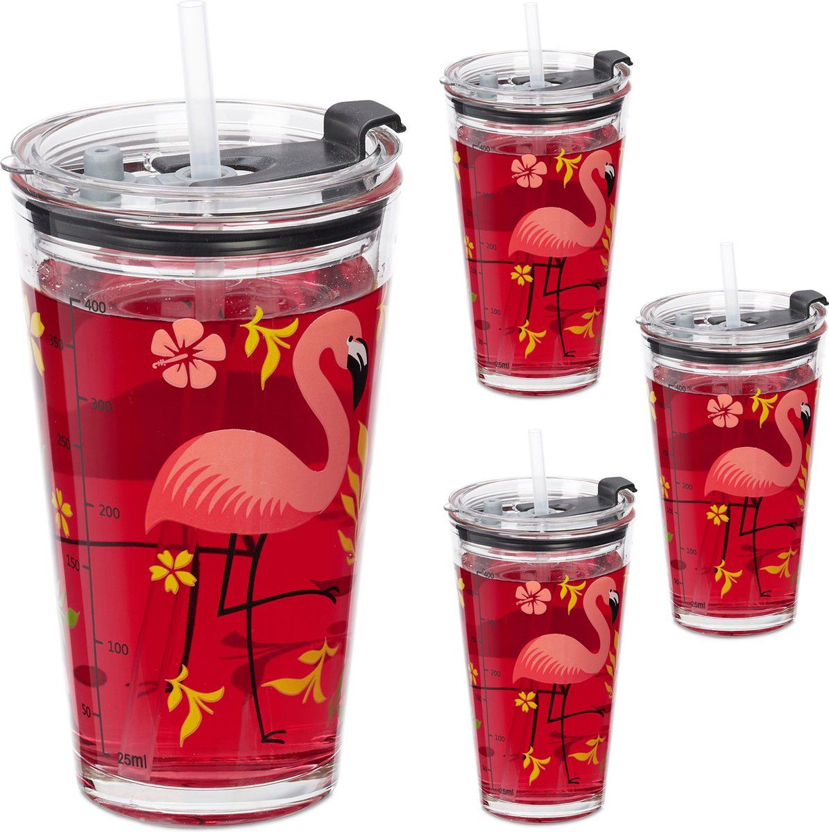 Kikkerland Glazen rietjes (set van 6