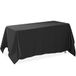 Lanns Linens Premium Polyester Tafelkleed voor bruiloft, restaurant of banket gebruik 90" x 156" Rechthoek, Zwart