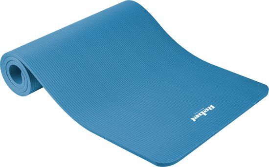 Rebel Active Gymnastiekmat voor Yoga, Pilates, Fitness 183 x 61cm - 1,5cm extra dik - Blauw