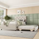 Singularity Gestoffeerd bed 90x200cm Beige
