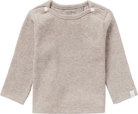 Noppies Natal Baby T-shirt - Taupe Melange - Maat 62