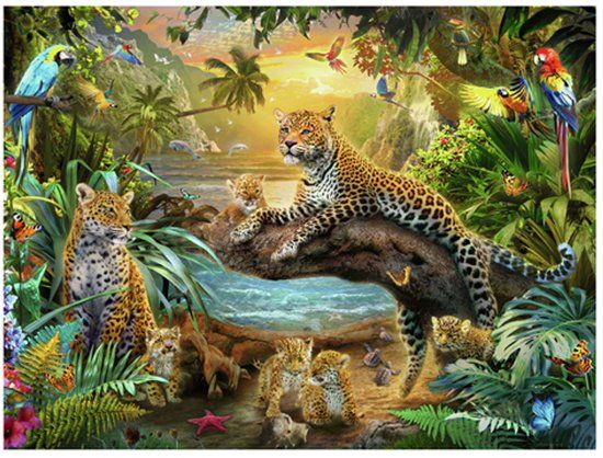Erwachsenenpuzzle Ravensburger puzzel Luipaarden in de jungle - Legpuzzel - 1500 stukjes