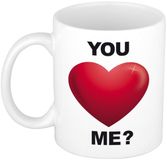 Bellatio Decorations Shoppartners Bv Valentijnsmok - 300 ml - Rood - You Love Me - Koffiemok