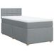 vidaXL Boxspringbed met matras, gris clair, 100x200 cm, gestoffeerd