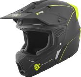 FC-Moto Merkur Straight Motorcross helm - Zwart/Geel, Maat M