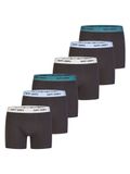 Happy Shorts Boxer Jersey Mannen Zwart Printopdruk 6 Stuks