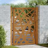 vidaXL Poort met lichtontwerp 100x125 cm weervast staal