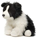Uni-Toys - Border Collie (zwart-wit), zittend - 26 cm