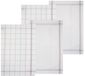 5Five Serviette de cuisine Traditionnel - set van 4x pièces - gris/blanc - motif - coton - 70 x 45 cm - Torchon - Lavette