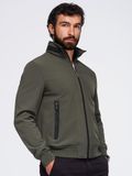 OMBRE Veste - Manches longues - Fermeture éclair - Uni vert olive S