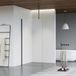Fortifura Galeria inloopdouche - 60x200cm - helder glas - plafondarm - PVD - geborsteld gunmetal (antraciet)