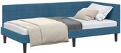 vidaXL Hoekbed Frame Blauw 90 x 200 cm Fluweel