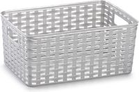 Plasticforte Opbergmand - Kastmand - rotan kunststof - zilver - 6 Liter