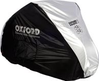 Oxford Aquatex Waterdichte Fietshoes voor 2 Fietsen - Zwart/Zilver