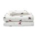 Eddie Bauer - Flannel Sheets Queen Size, Anti-Pilling & Wrinkle Resistant Cotton, Touchably Soft for All-Season Comfort - Bed Sheets with Matching Pillowcases & Fitted Sheet (Ski Patrol White)