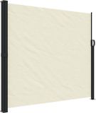 vidaXL Windscherm uittrekbaar 180x500 cm crèmekleurig
