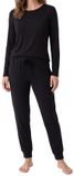 Schiesser Dames pyjama Mix & Relax zwart