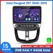 Awesafe 10.1 Inch IPS Autoradio - Geschikt Voor Peugeot 207 2006-2015 - Android 15 - 2GB RAM + 64GB ROM - Draadloos CarPlay & Android Auto - Bluetooth & WiFi - GPS Navigatie - Touchscreen