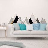 Ambiance Sticker Muurstickers - Decoratie voor slaapkamer/woonkamer - Gigantische Scandinavische bergmuursticker RWENZORI - 60x90cm