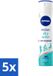 Nivea - Deodorant - Dry Active Anti-Transpirant Spray - 150 ml - Voordeelverpakking - 5 stuks
