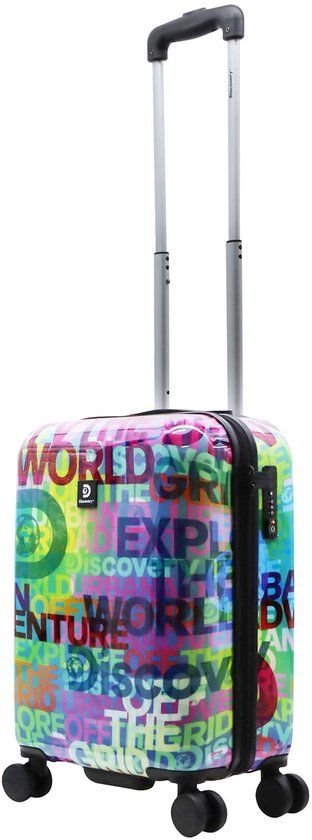 Discovery Explore The World Handbagage Harde Koffer / Trolley 55 cm (S) - Bedrukt