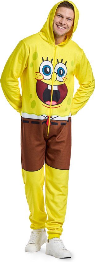 Spongebob Squarepants OppoSuits SpongeBob™ Onesie - Volwassenen Onesie - Carnavalskleding - Geel - Maat XXL
