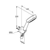 Kludi Logo badset met handdouche 1S met doucheslang 125cm en wandhouder chroom