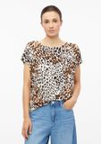 s.Oliver T-shirt met panterprint - crème