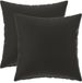 vidaXL - Coussin - 2 pièces - HEERLEN - Noir - 50 x 50 cm - Polyester