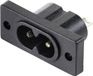 Tru Components TC-10475836 Apparaatstekker (koud) C8 Stekker, inbouw verticaal Totaal aantal polen: 2 2.5 A Zwart 1 stuk(s)