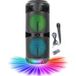 INOVALLEY Karaokespeaker, Bluetooth V5.0, 450 W, 2 x 8-inch speakers, KA03-XXL, LED-verlichting