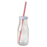 mopec Flessen met deksel, glas, rood, 6 x 6 x 15 cm, 8 stuks