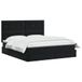 vidaXL Ottoman bed met matras Zwart 140 x 200 cm Fluweel