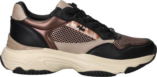 Mexx Radja Pax Sneakers Zwart/Bruin Dames - Maat 36