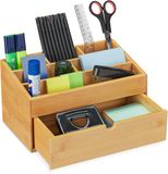 Relaxdays Bureau organizer - met lade - bamboe