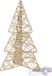 Countryfield Lichtboompje/kerstboompje - 31 cm - goud - metaal - 20 leds