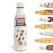Grsta Thermosfles, 500 ml, gepersonaliseerde drinkfles met raketpatroon, metalen fles, lekvrij, drinkfles voor kinderen, staal, vacuüm-geïsoleerd, voor school, kantoor, reizen, wit