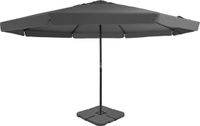 vidaXL Parasol met draagbare voet antracietkleurig