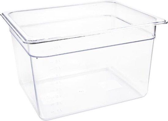 Vogue Polycarbonaat GN 1/2 - 200 mm - Zwart