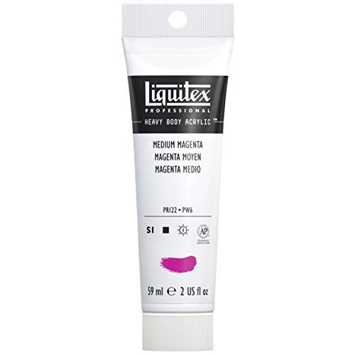 Liquitex 1045500 Professional Heavy Body acrylverf in kunstenaarskwaliteit met uitstekende lichtechtheid en boterachtige consistentie - 59ml tube, Medium Magenta
