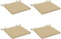 vidaXL 4-Piece SOEST Seat Cushions 100% Polyester Beige